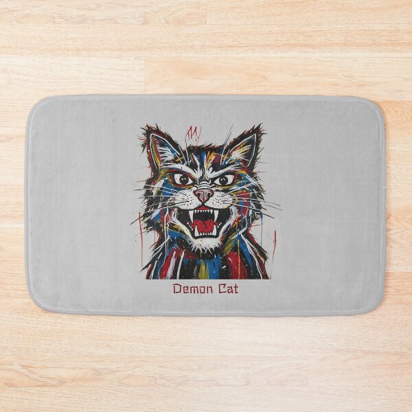 Item preview, Furious Abstract Expressionist Demon Cat Portrait designed and sold by KiwiRider.