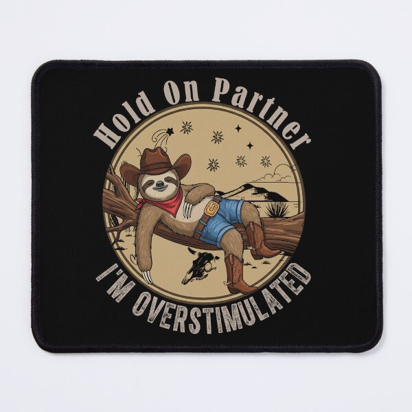 Item preview, Cowboy Sloth Overstimulated Western Shirt designed and sold by LarryMBrown.