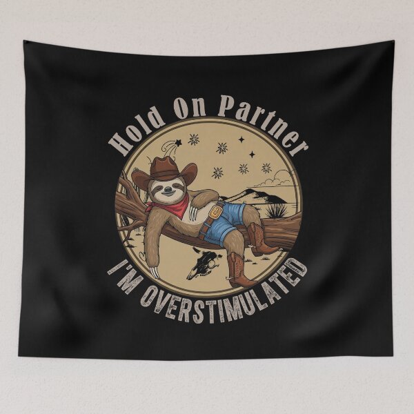 Item preview, Cowboy Sloth Overstimulated Western Shirt designed and sold by LarryMBrown.