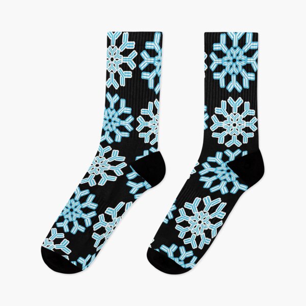 Item preview, Antibody Snowflakes - Ice Blue on Black designed and sold by Artsy-Chemist.