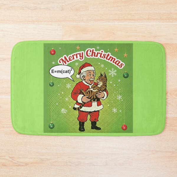 Item preview, Merry Christmas Einstein - Funny Science Cat Lover Holiday Gift E=m(cat)² designed and sold by SammyMorry.