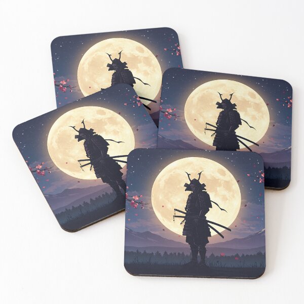 Item preview, Samurai Silhouette and Golden Moon designed and sold by saiful020.