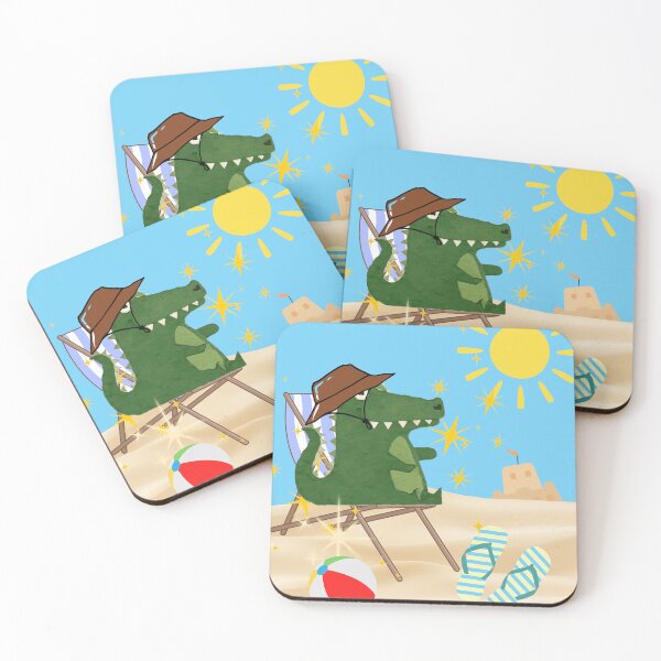 Item preview, Beach Alligator - Funny Summer Vacation Gator Tropical Humor Art designed and sold by Extremeallie.