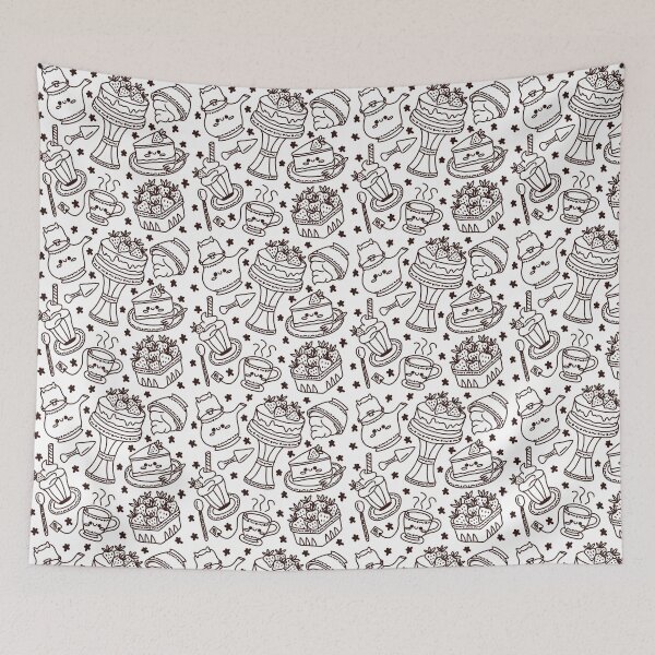Item preview, Strawberry Cheesecake Outline Pattern mjoylawson designed and sold by mjoylawson.au.