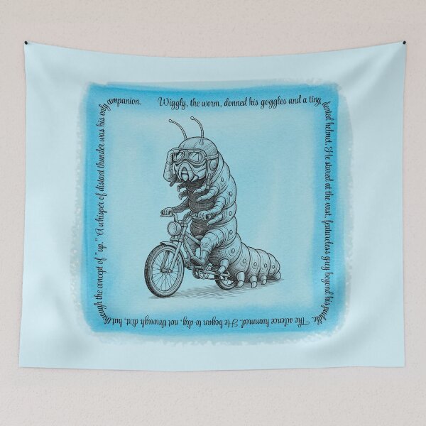 Item preview, Surreal Worm Rider Vintage Engraving Illustration designed and sold by KiwiRider.