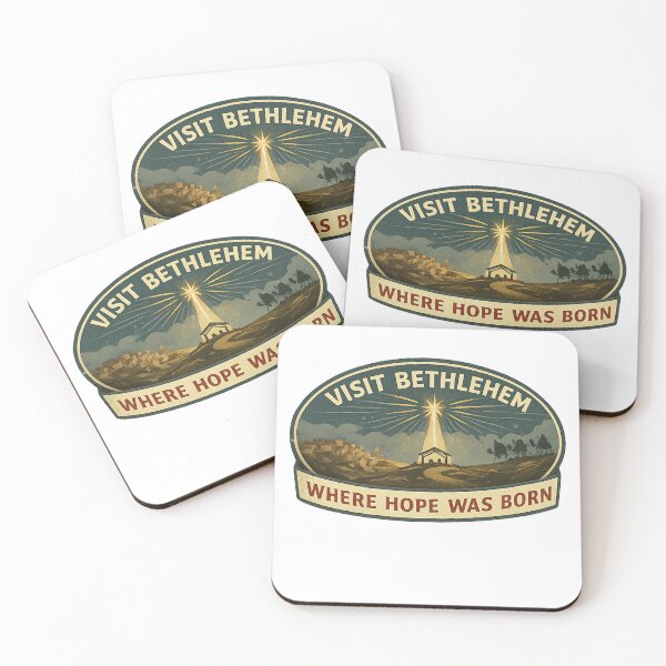 Item preview, Visit Bethlehem: Where Hope Was Born (Vintage Travel Decal) designed and sold by DailyGospel | Christian Art and Design.