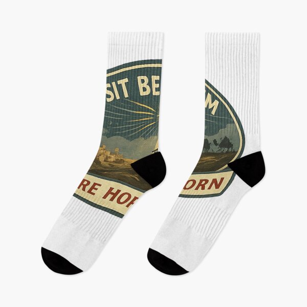 Item preview, Visit Bethlehem: Where Hope Was Born (Vintage Travel Decal) designed and sold by DailyGospel | Christian Art and Design.