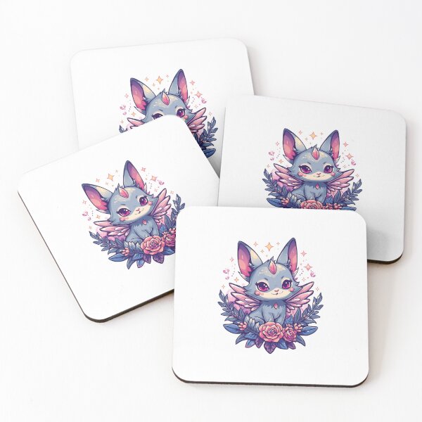 Item preview, Kawaii Pastel Fennec Fox Unicorn Sticker & Art Print | Cute Chibi Mythical Creature Vector Graphic for T-Shirts & Digital Download designed and sold by HimBoo.