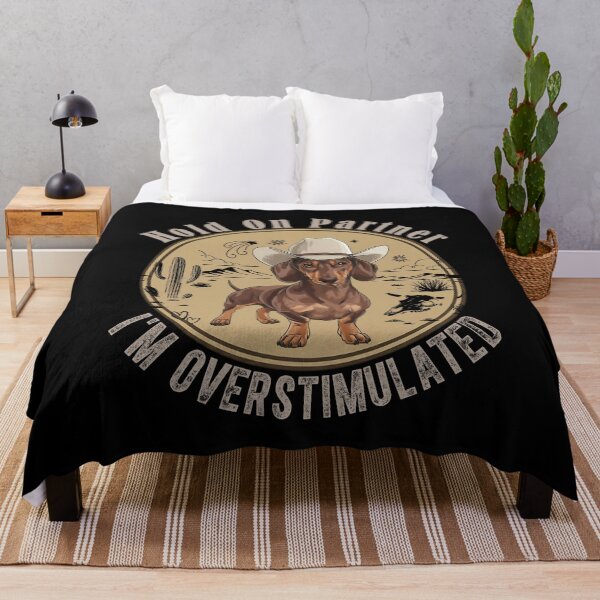 Item preview, Cowboy Dachshund Funny Overstimulated Tee designed and sold by LarryMBrown.