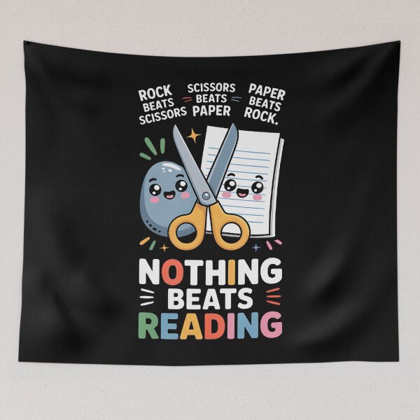 Item preview, Nothing Beats Reading Rock Paper Scissors designed and sold by CarmelaConstan.