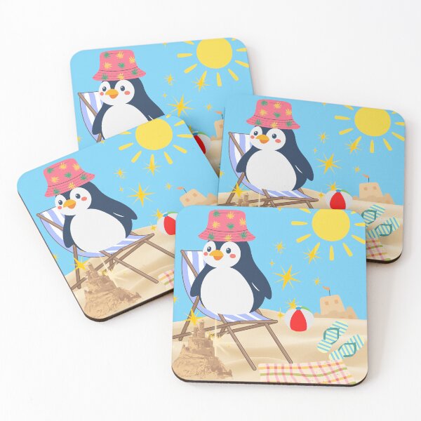 Item preview, Beach Penguin - Funny Summer Vacation Tropical Humor Art designed and sold by Extremeallie.