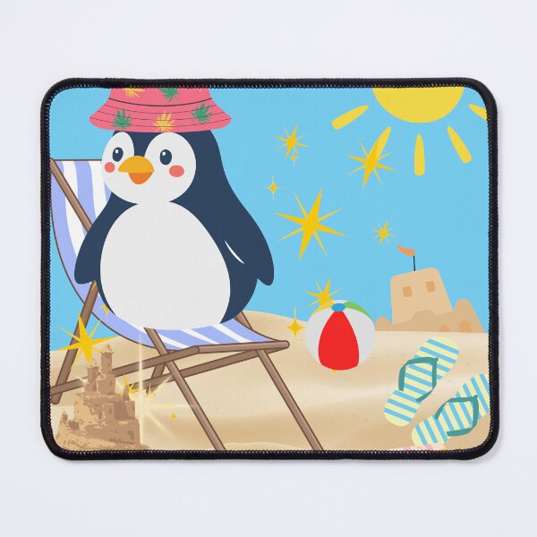 Item preview, Beach Penguin - Funny Summer Vacation Tropical Humor Art designed and sold by Extremeallie.