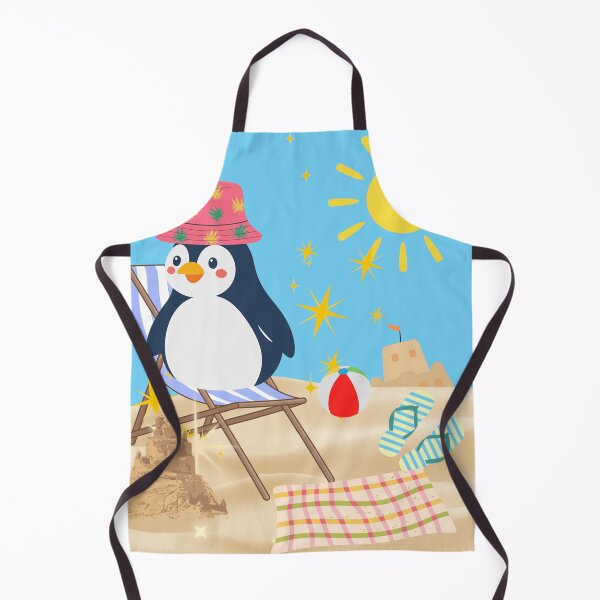 Item preview, Beach Penguin - Funny Summer Vacation Tropical Humor Art designed and sold by Extremeallie.