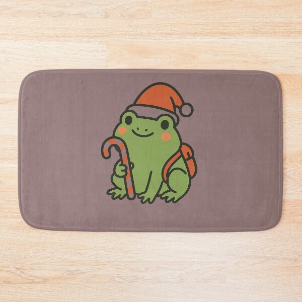 Item preview, Festive Frog – Cute Christmas Candy Cane Sticker designed and sold by StickerVibeStudio.