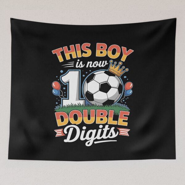 Item preview, This Boy Now 10 Double Digits Soccer 10 Years Old Birthday designed and sold by TechnicalSara.