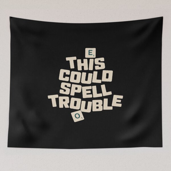 Item preview, This Could Spell Trouble Funny Word Board Game designed and sold by TechnicalSara.
