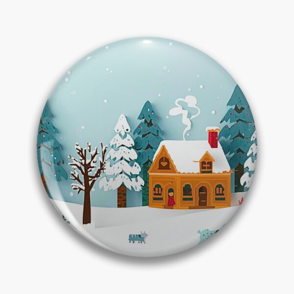 Item preview, Born To Love The Snow - Whimsical Paper Cut Winter Landscape designed and sold by GreyChocolate.