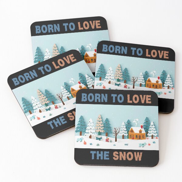 Item preview, Born To Love The Snow - Whimsical Paper Cut Winter Landscape designed and sold by GreyChocolate.