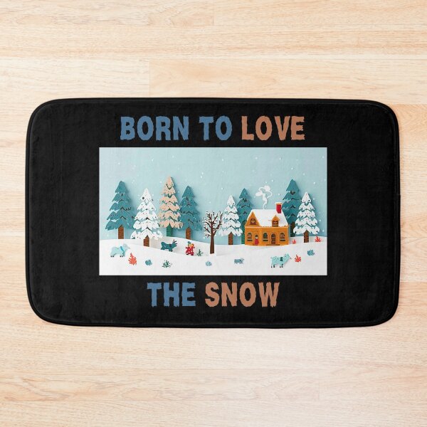 Item preview, Born To Love The Snow - Whimsical Paper Cut Winter Landscape designed and sold by GreyChocolate.