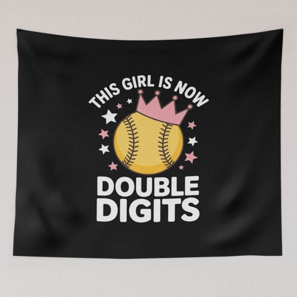 Item preview, This Girl is Now 10 Double Digits Softball Players Youth designed and sold by TechnicalSara.