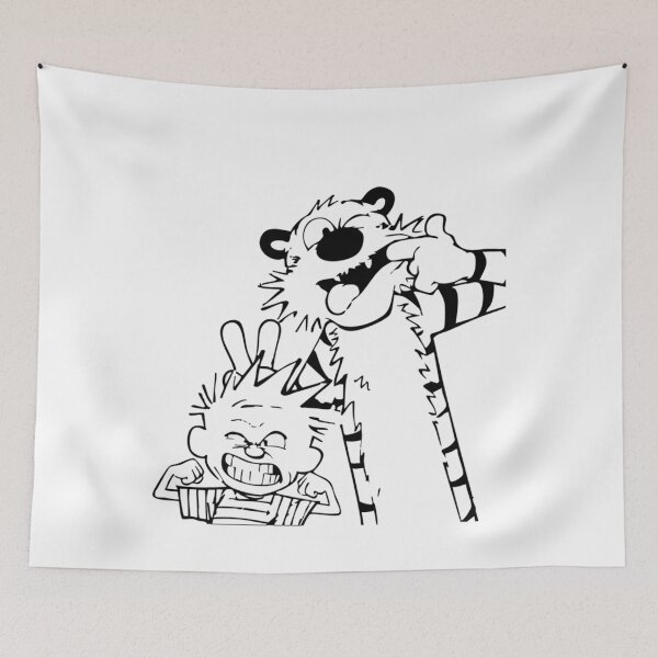 Item preview, Calvin And Hobbes Making Faces Bunny Ears Prank designed and sold by sardencourey3.