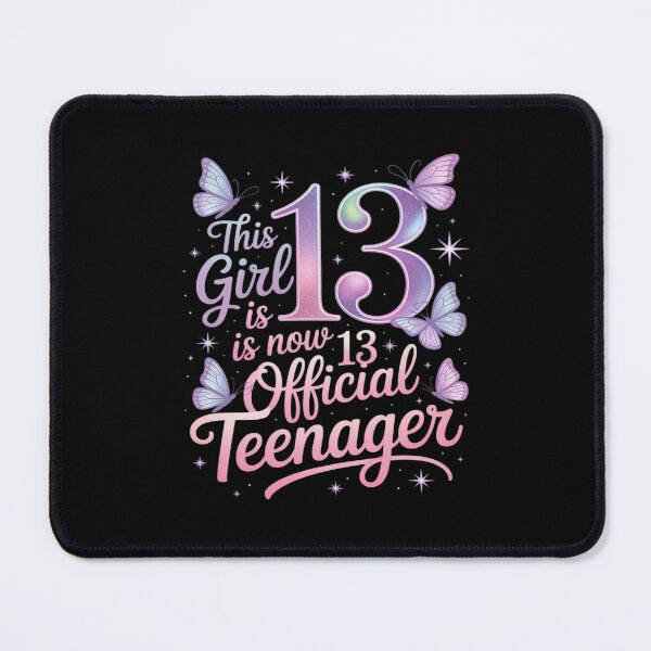 Item preview, This Girl is Now 13 Official Teenager Birthday Butterfly designed and sold by TechnicalSara.