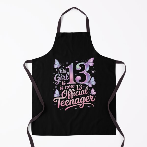 Item preview, This Girl is Now 13 Official Teenager Birthday Butterfly designed and sold by TechnicalSara.