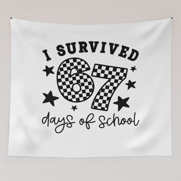Item preview, 67 Teacher Student Days of Classic 67 Meme School Survived I Funny designed and sold by SteveSaccoro.