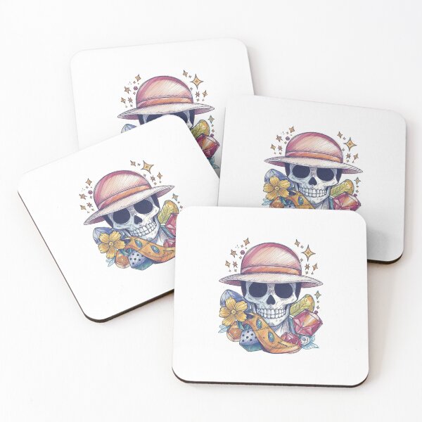 Item preview, Pirate Skull in Straw Hat Sketch Art Print | Neo-Traditional Tattoo Style Treasure Graphic for Streetwear T-Shirts & Stickers designed and sold by HimBoo.