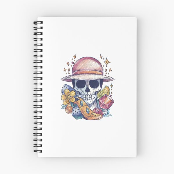 Item preview, Pirate Skull in Straw Hat Sketch Art Print | Neo-Traditional Tattoo Style Treasure Graphic for Streetwear T-Shirts & Stickers designed and sold by HimBoo.