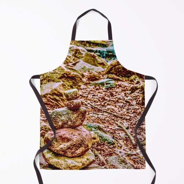 Item preview, Forest Stone Cairn by Mountain Stream – Balanced Rock Nature Photography designed and sold by aadventures.