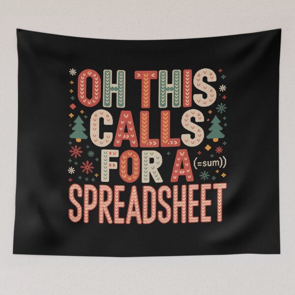 Item preview, For Fashion Nerd Holiday Funny This Oh Classic Spreadsheet Christmas Calls designed and sold by JasonCorvar.