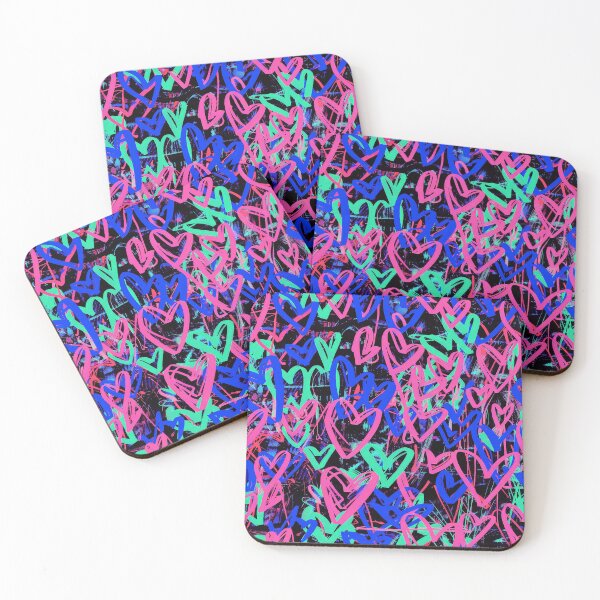 Item preview, Grunge Street Hand Painted Hearts Abstract Art Designs  designed and sold by DEC02.