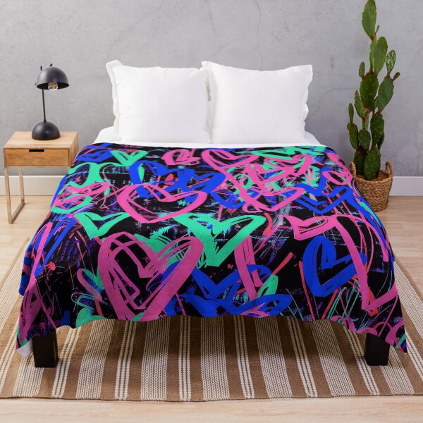 Item preview, Grunge Street Hand Painted Hearts Abstract Art Designs  designed and sold by DEC02.
