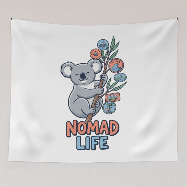 Item preview, Nomad Life Koala Travel Sticker Adventure designed and sold by Quillway.