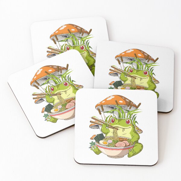 Item preview, Funny Japanese Kawaii Ramen Red Eyed Tree Frog designed and sold by DeborahCarolyn.