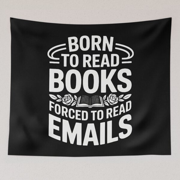 Item preview, Born To Read Books Forced To Read Emails Book Lovers Funny designed and sold by KarlaLeanne.