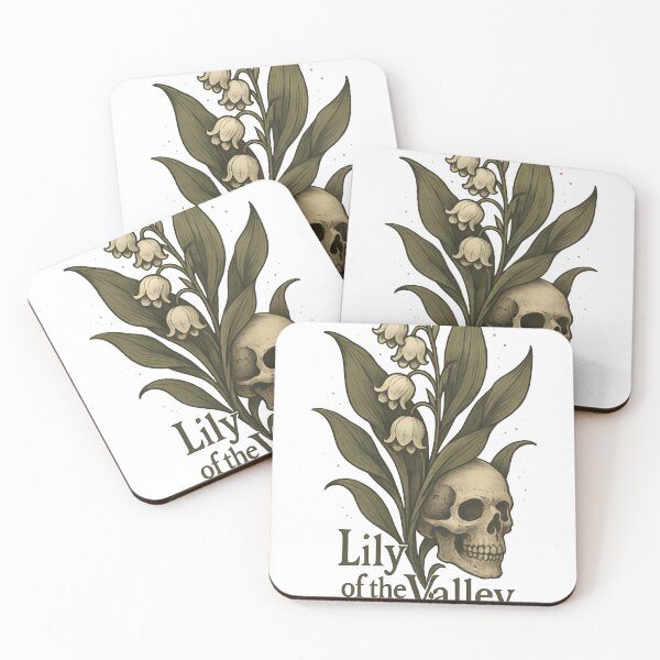 Item preview, Lily of the Valley Skull — Breaking Bad Inspired Botanical Art designed and sold by HBR-Graphics.