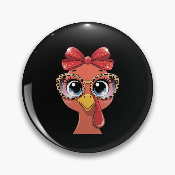 Item preview, Thanksgiving Turkey Face Leopard Glasses Women Girls  designed and sold by EllinoKlemo.