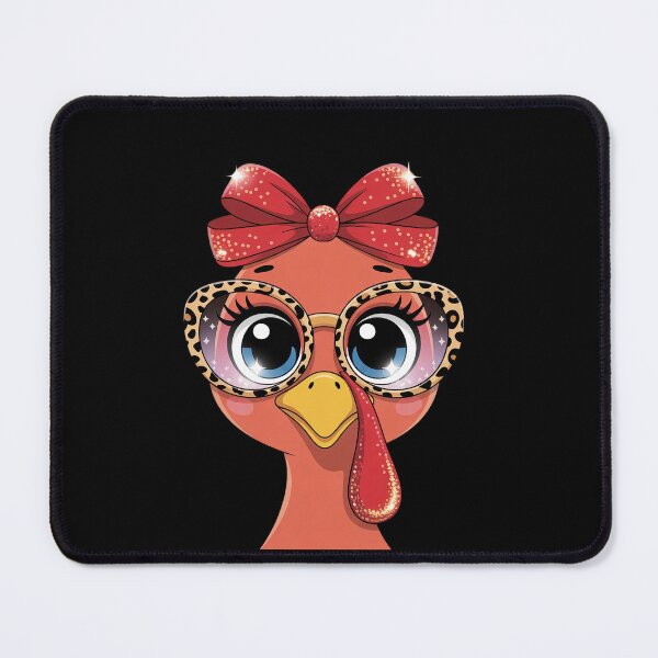 Item preview, Thanksgiving Turkey Face Leopard Glasses Women Girls designed and sold by EllinoKlemo.