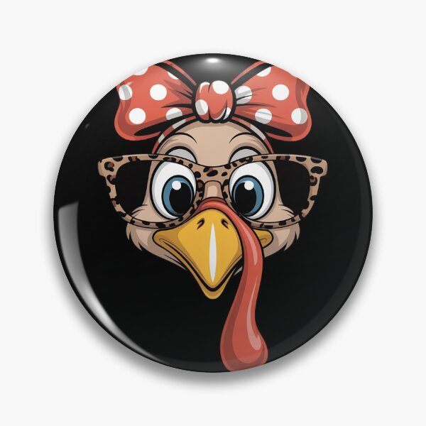 Item preview, Thanksgiving Turkey Face Leopard Print Glasses Women Girls  designed and sold by KonstanKoraner.