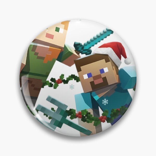 Item preview, Minecraft at Christmas Steve and Alex Merry Christmas designed and sold by Ayiyi Shop.