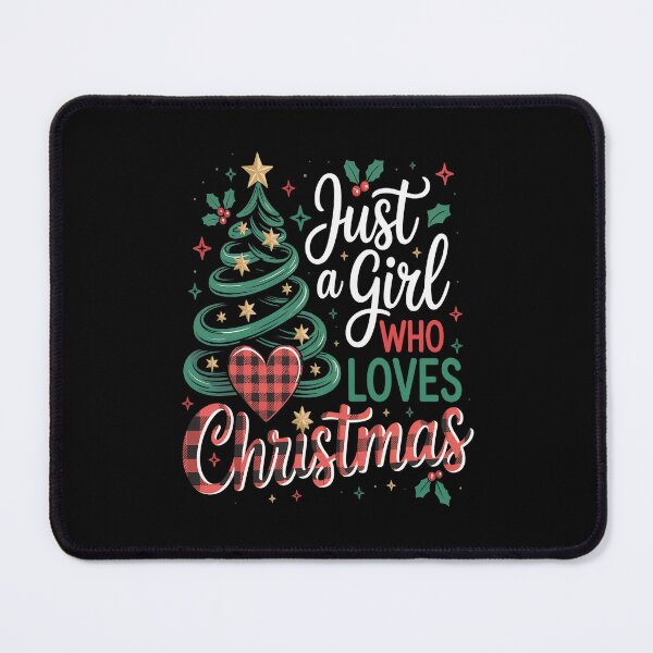 Item preview, Just a Girl Who Loves Merry christmas Tree designed and sold by SIGORDESIGN.