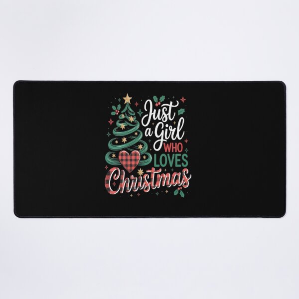 Item preview, Just a Girl Who Loves Merry christmas Tree designed and sold by SIGORDESIGN.