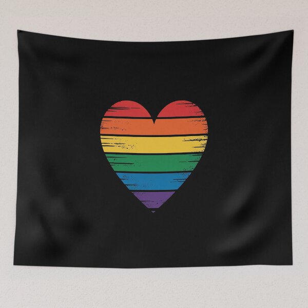 Item preview, LGBT Rainbow Heart Love Couple Pride Month Valentine's Day designed and sold by SIGORDESIGN.