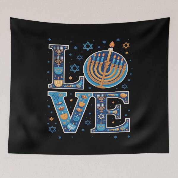 Item preview, Love Cute Hanukkah Dreidel Menorah Chanukah Jewish Holiday designed and sold by SIGORDESIGN.