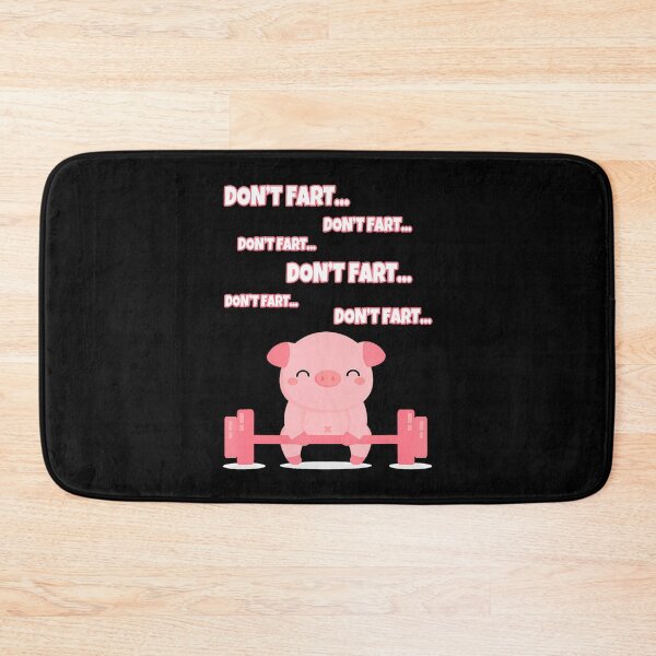 Item preview, Don'T Fart Cute Pig Lifting Weights Funny designed and sold by SarahLeanne1.