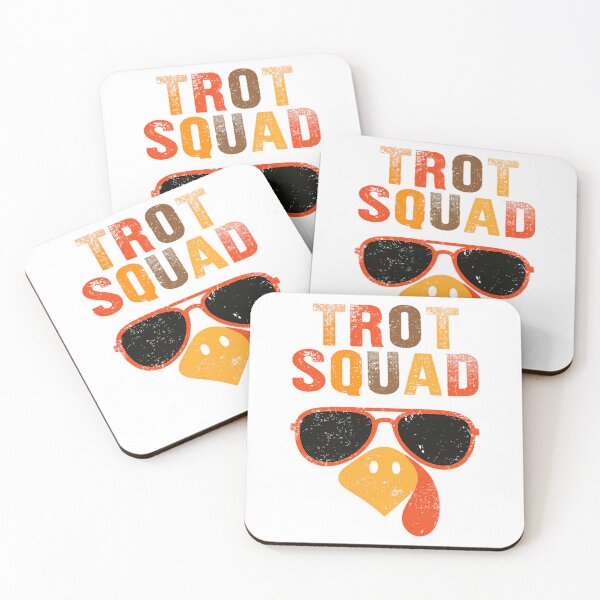 Item preview, Happy Trot Thanksgiving Gobble 80s Cute Fall Squad designed and sold by CalvinVanAuken.