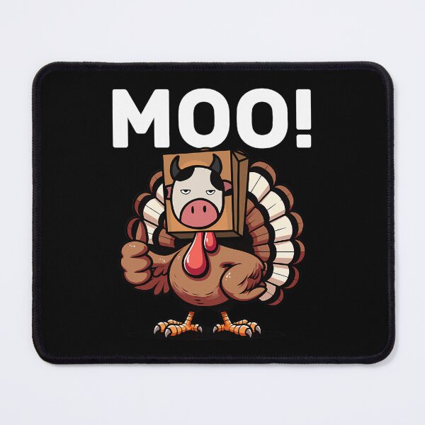 Item preview, Thanksgiving Holiday Festive Funny Turkey 90s Cow Moo Day designed and sold by rebeccathanuos.