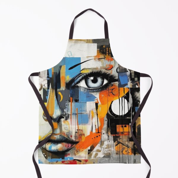 Artikelvorschau, Grunge-inspirierter abstrakter Mixed-Media-Stil mit halbem Gesicht entworfen und verkauft von DEC02.
